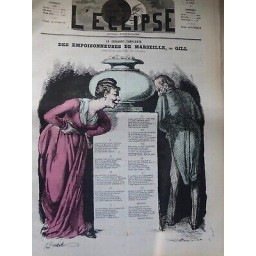 1868 ECLIPSE EMPOISONNEUSES MARSEILLE DESSIN GILL