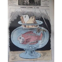 1872 ECLIPSE POISSON AVRIL DESSIN GILL