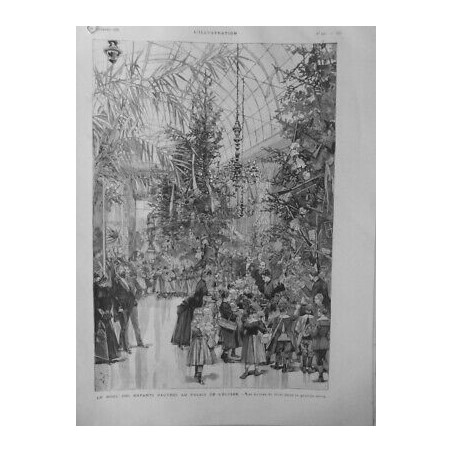 1889 NOEL ENFANTS PAUVRES PALAIS ELYSEE SAPINS GRANDE SERRE