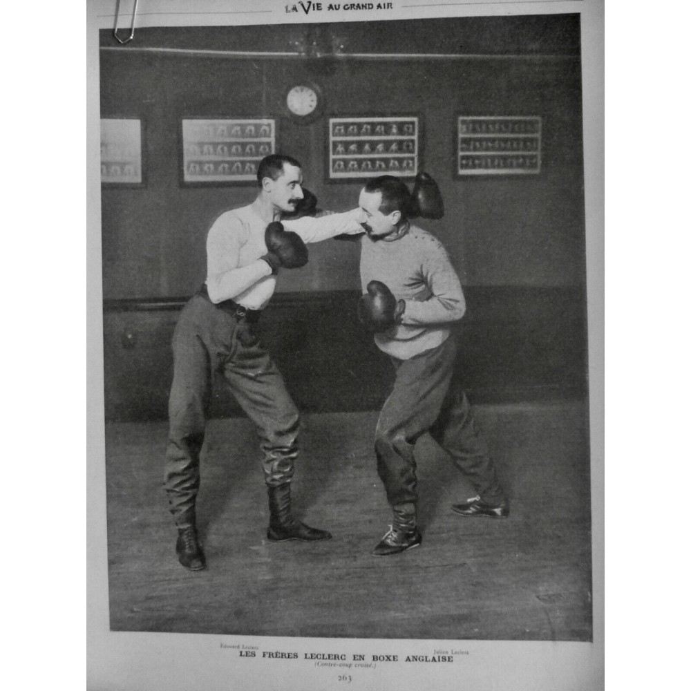 1903 VAGA BOXE ANGLAISE FRERES LECLERC CONTRE COUP CROISÉ