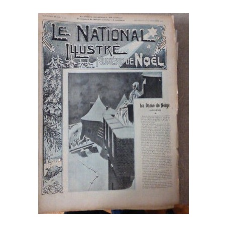 1903 NOEL DAME NEIGE LEGENDE YSABEL ASSISE HAUTE TOUR CHATEAU ATTENDAIT EPOUX