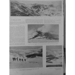 1922 VOLCAN ETNA ERUPTION VUE GENERALE CRATERE CENTRAL OBSERVATOIRE GEMELLLARO