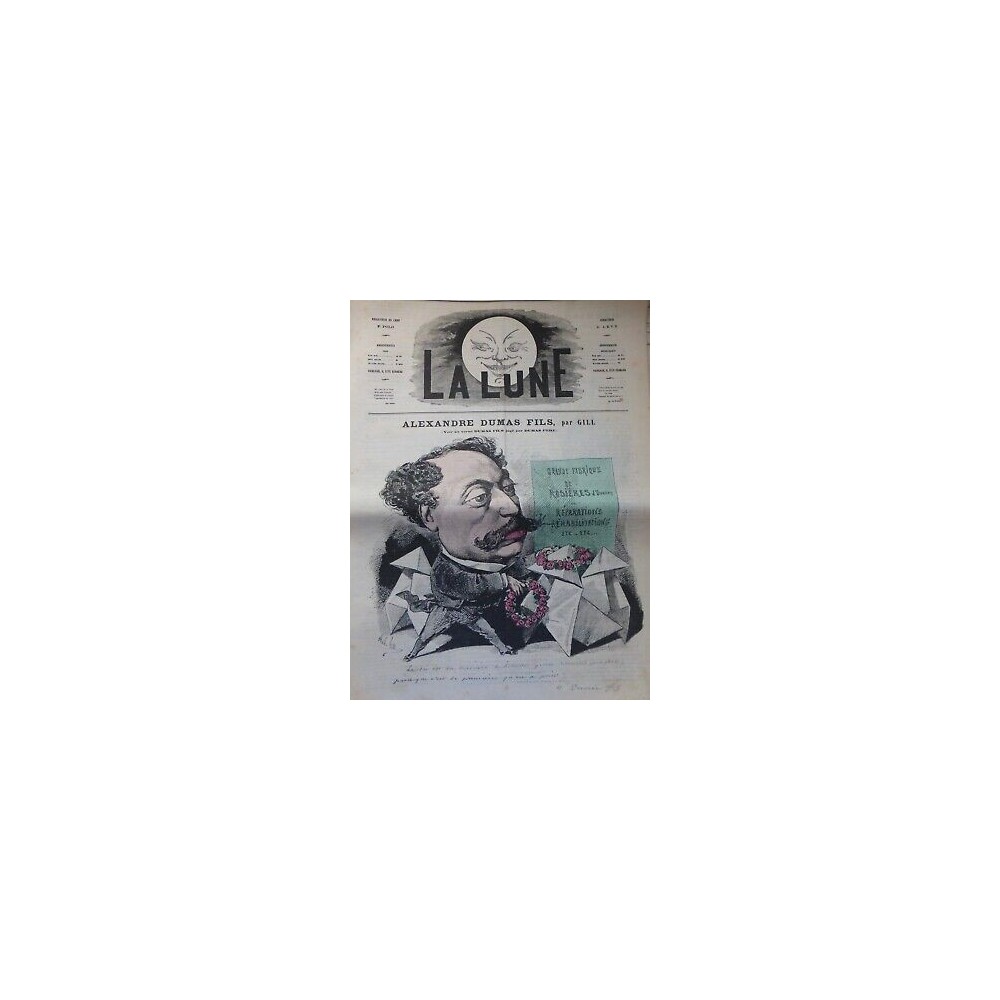 1867 PERSONNALITE ALEXANDRE DUMAS FILS