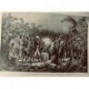 1887 TDM SAVORGAN DE BRAZZA SCENE PRESTIDIGITATION PYROTECHNIE DESSIN RIOU