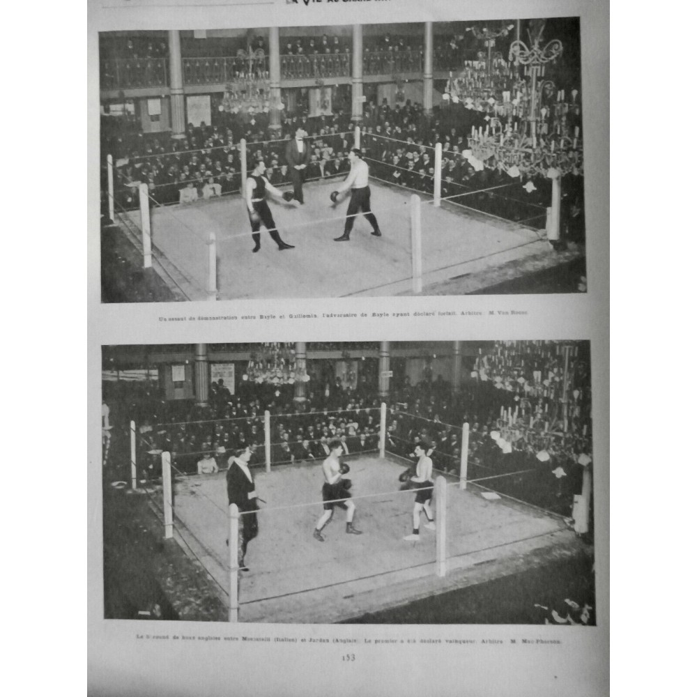 1903 VAGA BOXE COMBAT BAYLE GUILLEMIN ARTIBRE VAN ROOSE