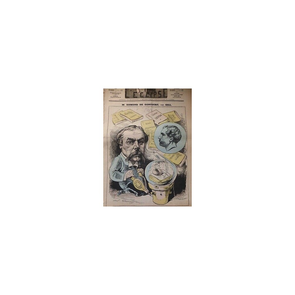 1876 PERSONNALITE EDMOND DE GONCOURT