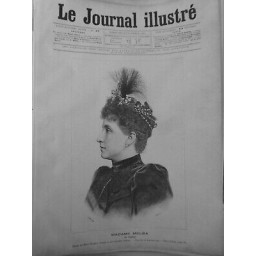 1891 MADAME MELBA OPERA AUTRALIENNE DESSIN MEYER GRAVURE NAVELLIER