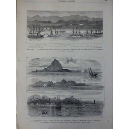 1883 VOLCANS CATASTROPHE JAVA VUES KRAKATOA ANJER DETRUITE 2EME