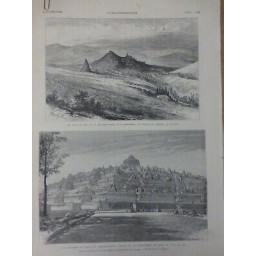 1883 VOLCANS VILLE PUY VUE TEMPLE BOEROE BOEROE DETRUIT ILE JAVA