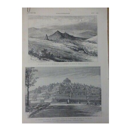 1883 VOLCANS VILLE PUY VUE TEMPLE BOEROE BOEROE DETRUIT ILE JAVA