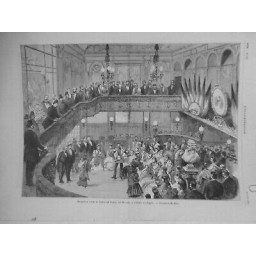 1878 I PERSE IRAN RECEPTION SHAH HOTEL FIGARO CROCQUIS M.RIOU