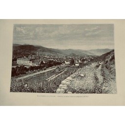 188è TDM VOYAGE ALSACE LORAINE VUE GUEBWILLER GRAVURE CH.BARBANT