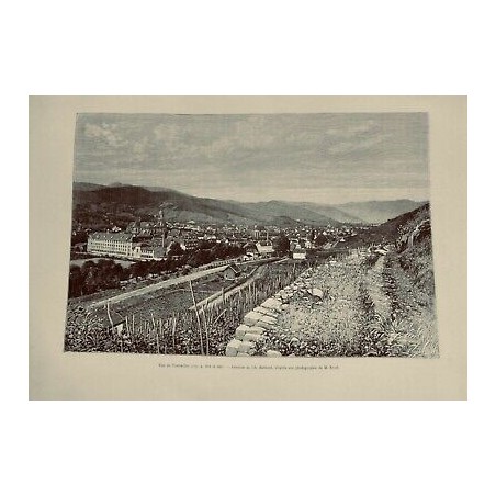 188è TDM VOYAGE ALSACE LORAINE VUE GUEBWILLER GRAVURE CH.BARBANT