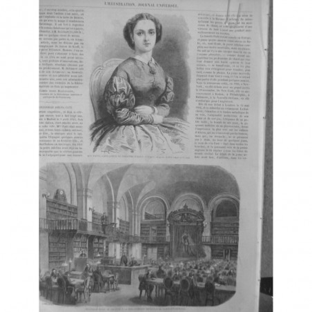 1863 BIBLIOTHEQUE IMPERIALE SALLE LECTURE SAINT PETERSBOURG