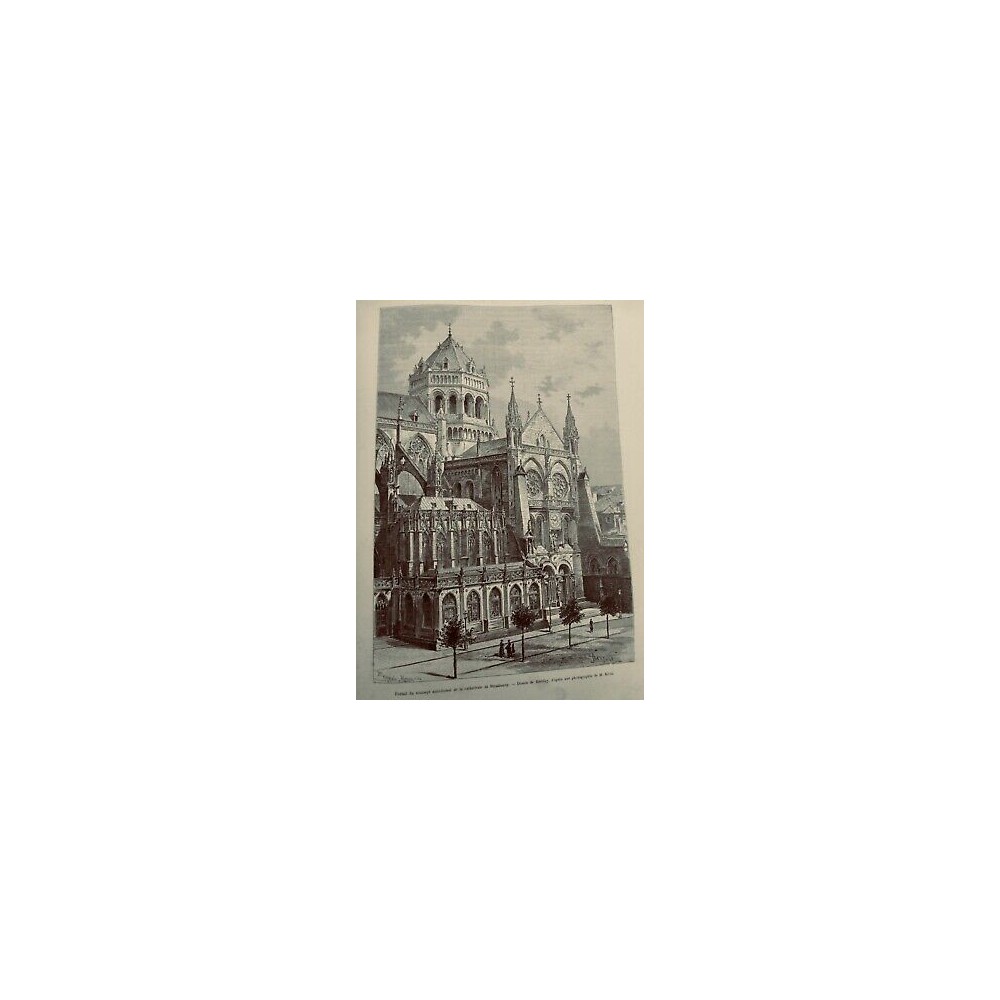 1888 TDM VOYAGE ALSACE LORAINE PORTAIL TRANSEPT CATHEDRALE STRASBOURG