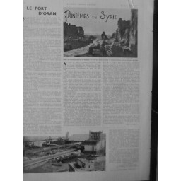 1935 PRINTEMPS SYRIE VUE PORT ORAN RUINES BAALBEK CHAINE LIBAN FOND IMAGE