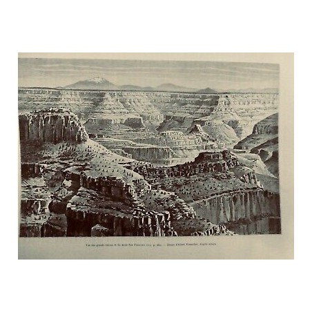 1886 TDM VOYAGE UTHA ARIZONA VUE GRANDS CANYONS MONT SAN FRANCISCO