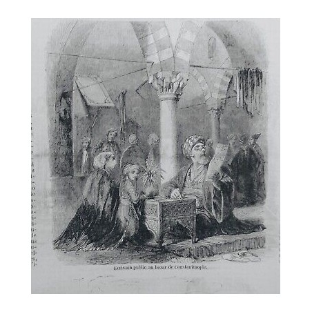 1854 I CONSTANTINOPLE ECRIVAIN PUBLIC BAZAR