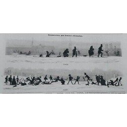 1854 I SILHOUETTES NEIGE GLACE CHUTES LORAUX ESSORINS