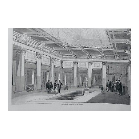 1854 I POMPEI MAISON COMPLUVIUM FONTAINE BASSIN