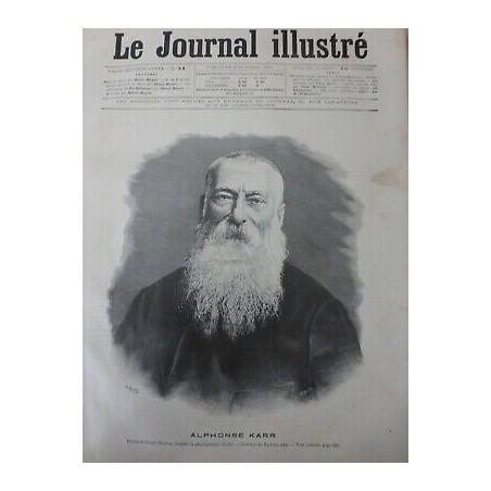 1890 ALPHONSE KARR ROMANCIER JOURNALISTE DESSIN MEYER GRAVURE NAVELLIER