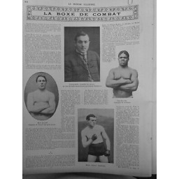 1908 MI BOXE COMBAT CHAMPIONS BURNS GAUCHER MAC VEA STANTON