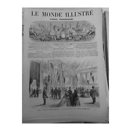 1866 MI PARIS EXPOSITION BEAUX ARTS ARTISTES TABLEAUX ECHELLES