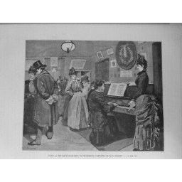 1886 UI PIANO PARIS REPETITION PROFESSEUR ARTISTES CAFE CONCERT