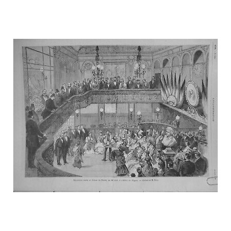 1878 I PERSE IRAN SCHAH RECEPTION HOTEL FIGARO