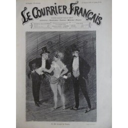 1887 BAL MASQUE OPERA PETITE TENUE MINIMALISTE DESSIN F. LUNEL