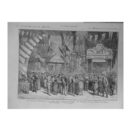 1883 ISCHIA FETE BIENFAISANCE PROFIT VICTIMES DESSIN HENRI MEYER