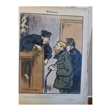 1903 JUSTICE HUMOUR PREVENU ASSASSIN FEMME PRESIDENT TRIBUNAL