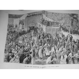 1909 I PERSE IRAN FETE SACRIFICES KERBELA PROCESSION SANGLANTE