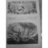 1872  VESUVE VOLCAN ERUPTION PAUSILIPPE NAPLES 3 JOURNAUX COMPLET ET PARFAIT