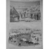 1875 MI SERBIE BELGRADE FORTERESSE CAMP SCHUMLA DESSIN M.ROBERT