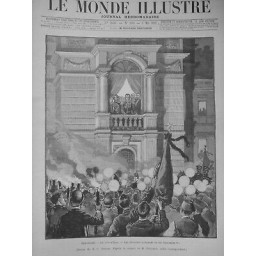 1893 SERBIE BELGRADE COUP ETAT ETUDIANTS ACCLAMANT ROI ALEXANDRE 1er