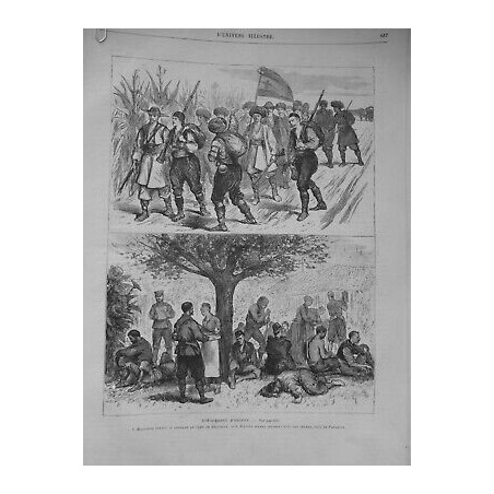 1876 UI SERBIE BELGRADE MILICIENS SERBES CAMP DELIGRAD BLESSES SOIGNES PARAKJIN