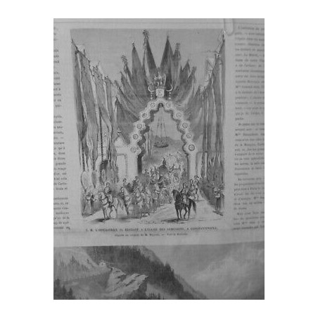 1869 IMPERATRICE ALLANT EGLISE ARMENIENNE CROQUIS HAYETTE