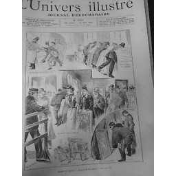 1893 UI SALON EXPOSITION TABLEAUX CROQUIS HUMORISTIQUES PAUL DESTEZ