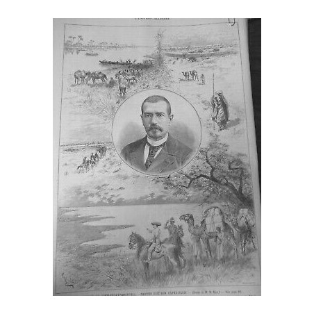 1893 UI RETOUR EXPEDITION COMMANDANT MONTEIL DESSIN E RION