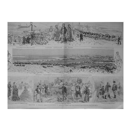 1876 MI SERBIE BELGRADE DECLARATION GUERRE CAMP TOPCHIDERE CONVOI BLESSES