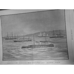 1893 UI ESCADRE NAVIRES RUSSES TOULON DESSIN M DOSSO