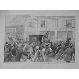 1891 MI SERBIE DEPART REINE NATHALIE DESSIN M.GERLACH