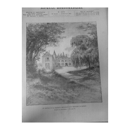 1893 UI AFFAIRE PANAMA CHATEAU CHESNAYE RESIDENCE FERDINAND LESSEPS