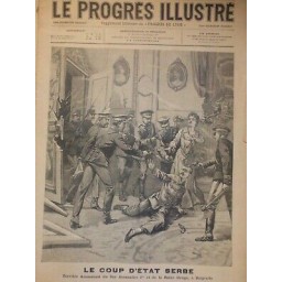 1903 SERBIE COUP ETAT ASSASSINAT ROI ALEXANDRE 1er REINE DRAGA BELGRADE