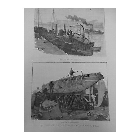 1891 BATEAU TORPILLEUR TRANSFORMATIONS