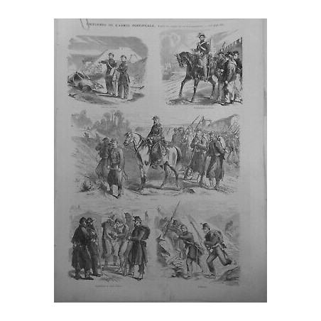 1866 UI UNIFORMES ARMEE PONTIFICALE ZOUAVES GENDARMERIE CARABINIERS INFANTERIE