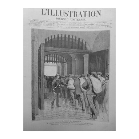 1886 I ST MARTIN DE RE CITADELLE RELEGATION RECEDIVISTES CONDAMNES EMBARQUEMENT