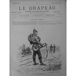 1884 CLAIRON TROMPETTE ALSACE LORAINE DESSIN JULES LAVEE