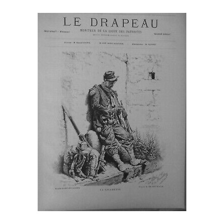 1884 CLAIRON TROMPETTE CIGARRETTE DESSIN JULES LAVEE